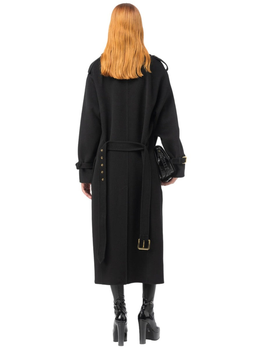 Testo trench in panno-Pinko-Cappotti-Vittorio Citro Boutique