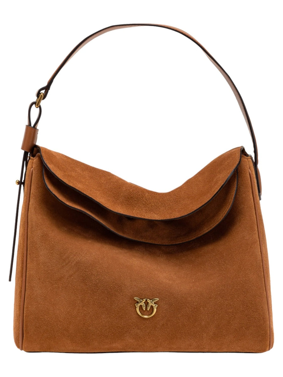 Big leaf bag hobo in suede-Pinko-Borse a spalla-Vittorio Citro Boutique