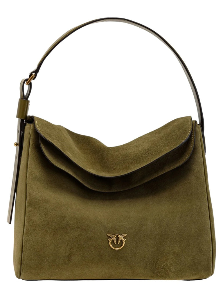 Big leaf bag hobo in suede-Pinko-Borse a spalla-Vittorio Citro Boutique