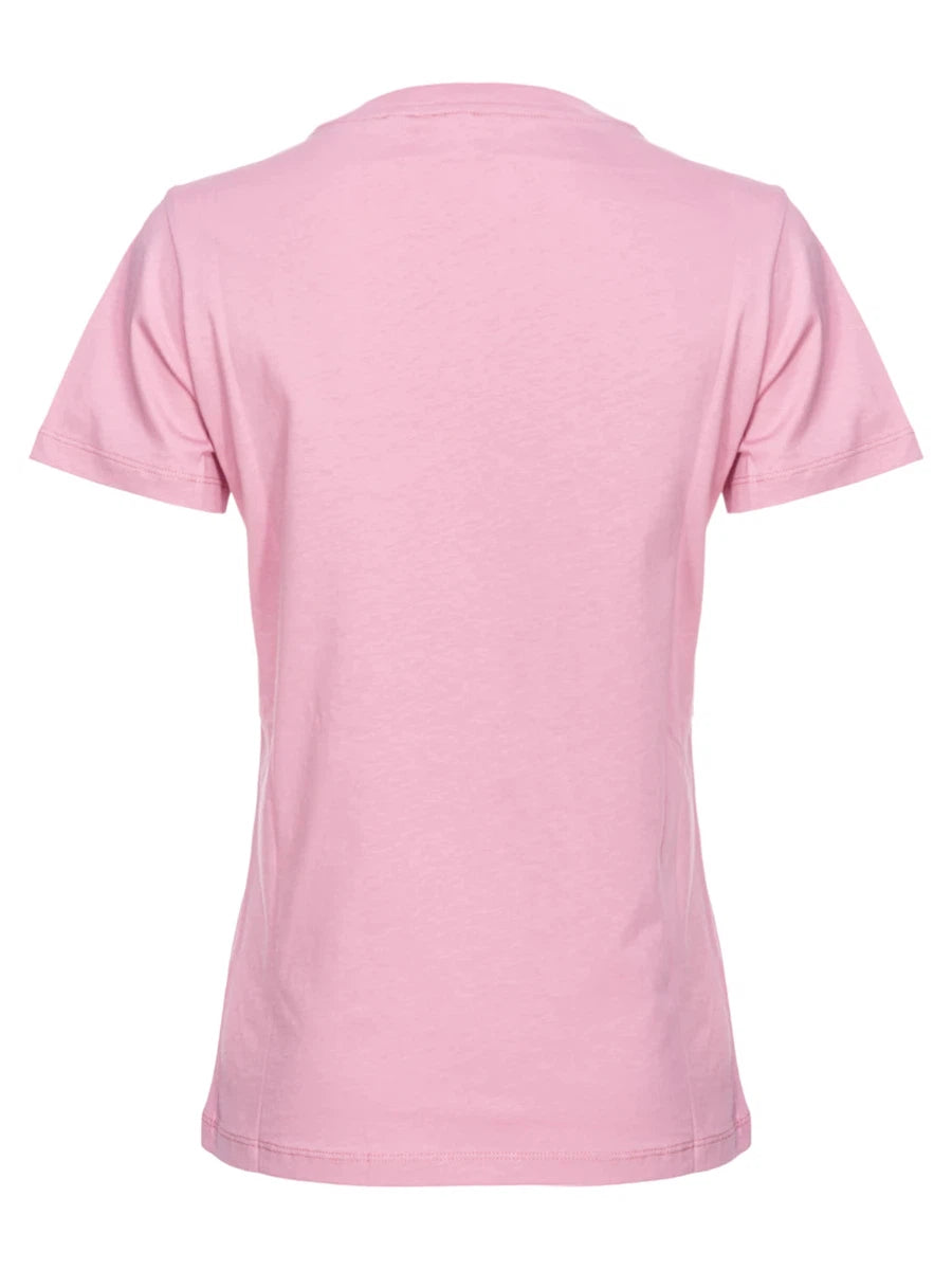 T-shirt in Cotone con Ricamo Logo-T-shirt-Pinko-Vittorio Citro Boutique