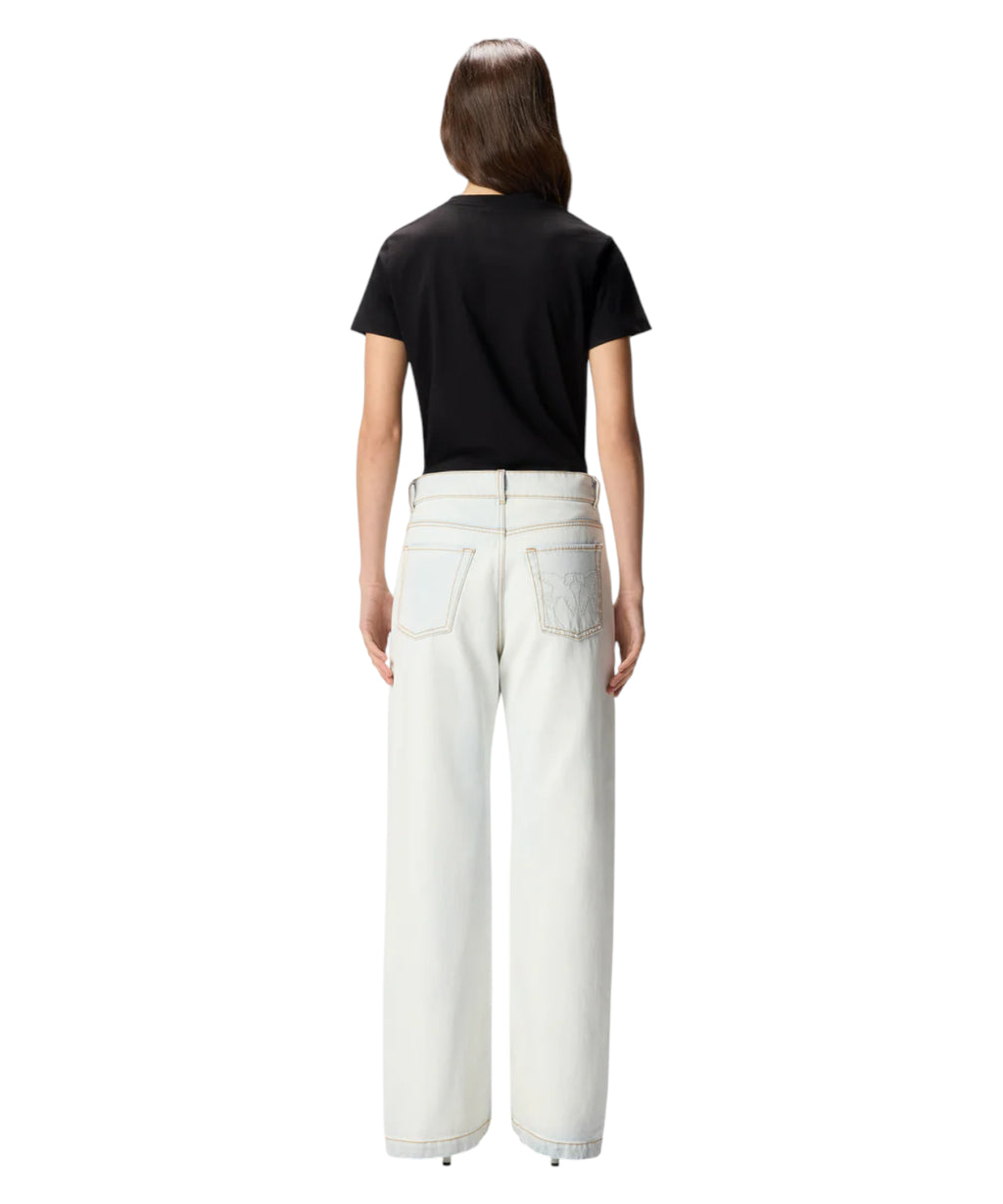 T-Shirt PINKO Start in Cotone con Logo Ricamato