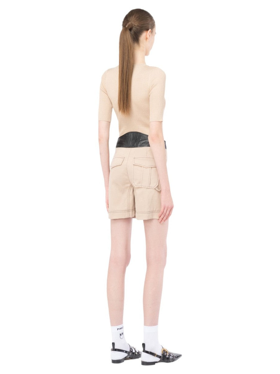 Maglia Tritone a Costine con Logo-Pinko-Maglieria-Vittorio Citro Boutique