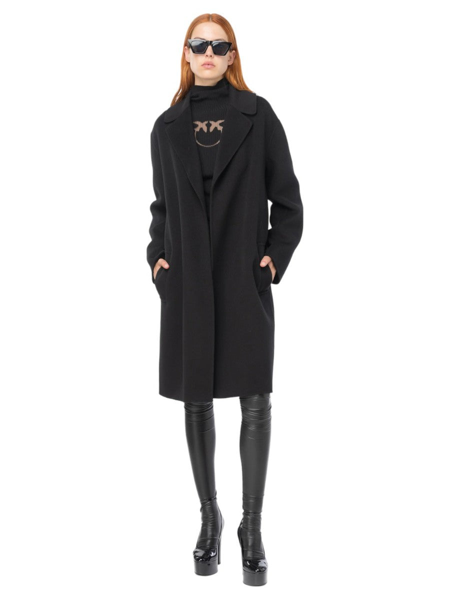 Dolcevita tartaruga in lana con logo-Pinko-Maglieria-Vittorio Citro Boutique