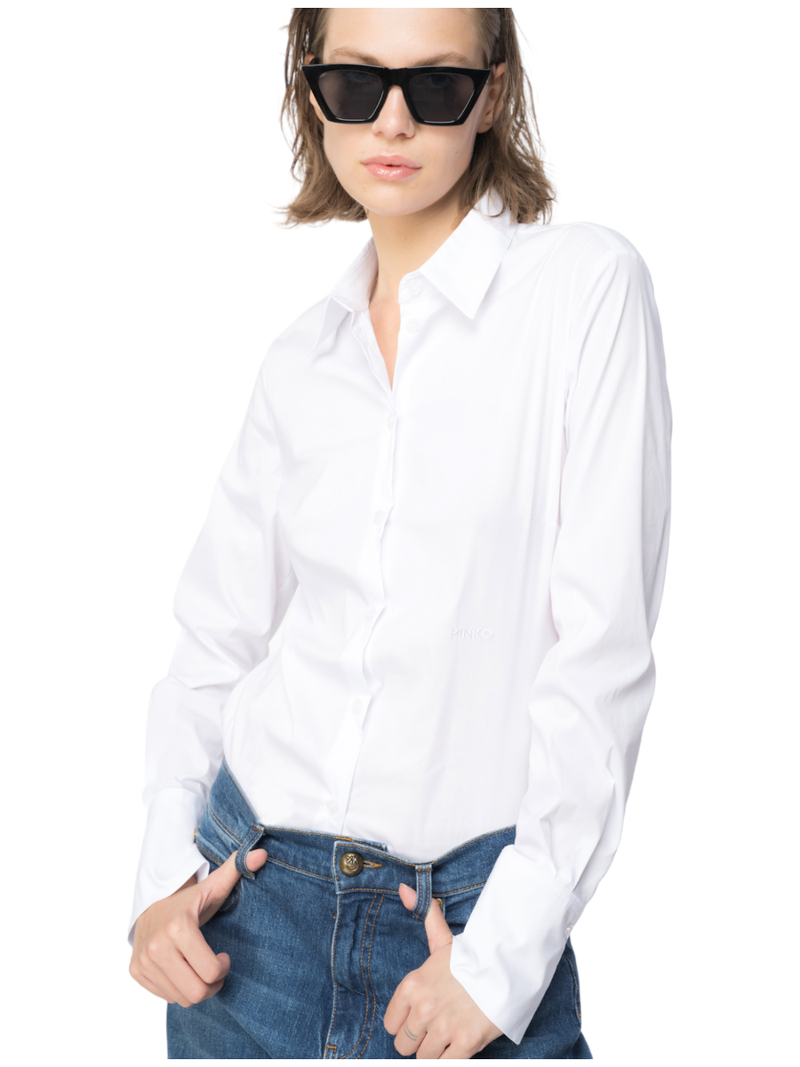 Dory camicia sfiancata in popeline-Pinko-Camicie-Vittorio Citro Boutique