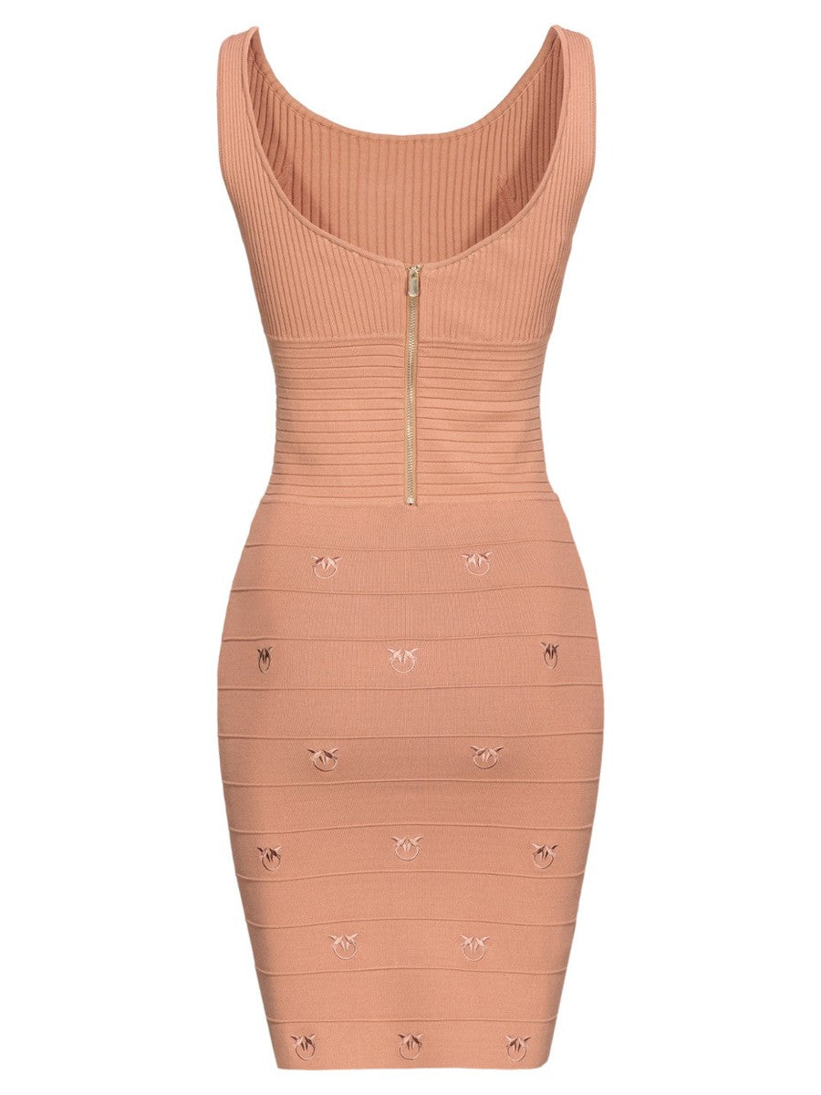 Mini Abito Jacquard Love Birds Cactus-Abiti-Pinko-Vittorio Citro Boutique