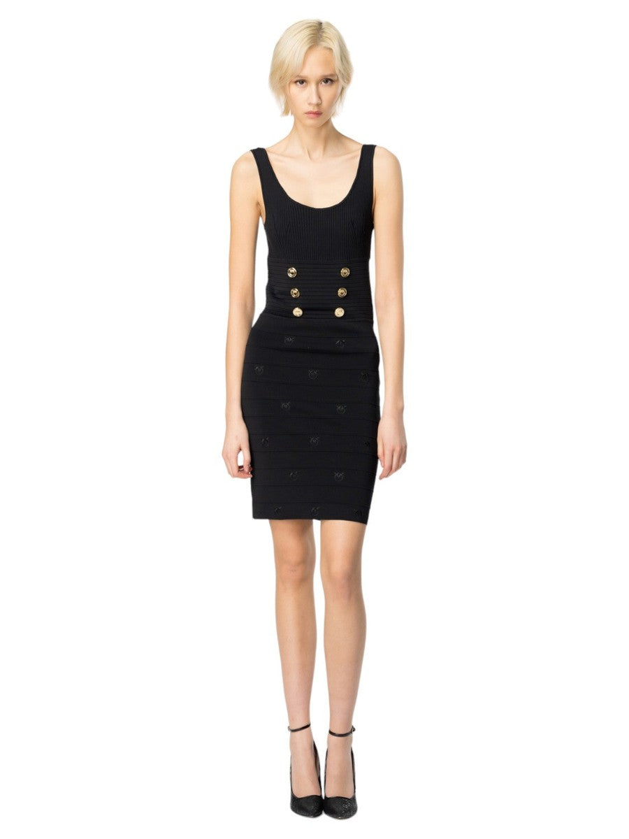 Mini Abito Jacquard Love Birds Cactus-Abiti-Pinko-Vittorio Citro Boutique