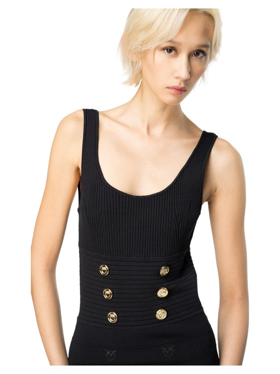 Mini Abito Jacquard Love Birds Cactus-Abiti-Pinko-Vittorio Citro Boutique