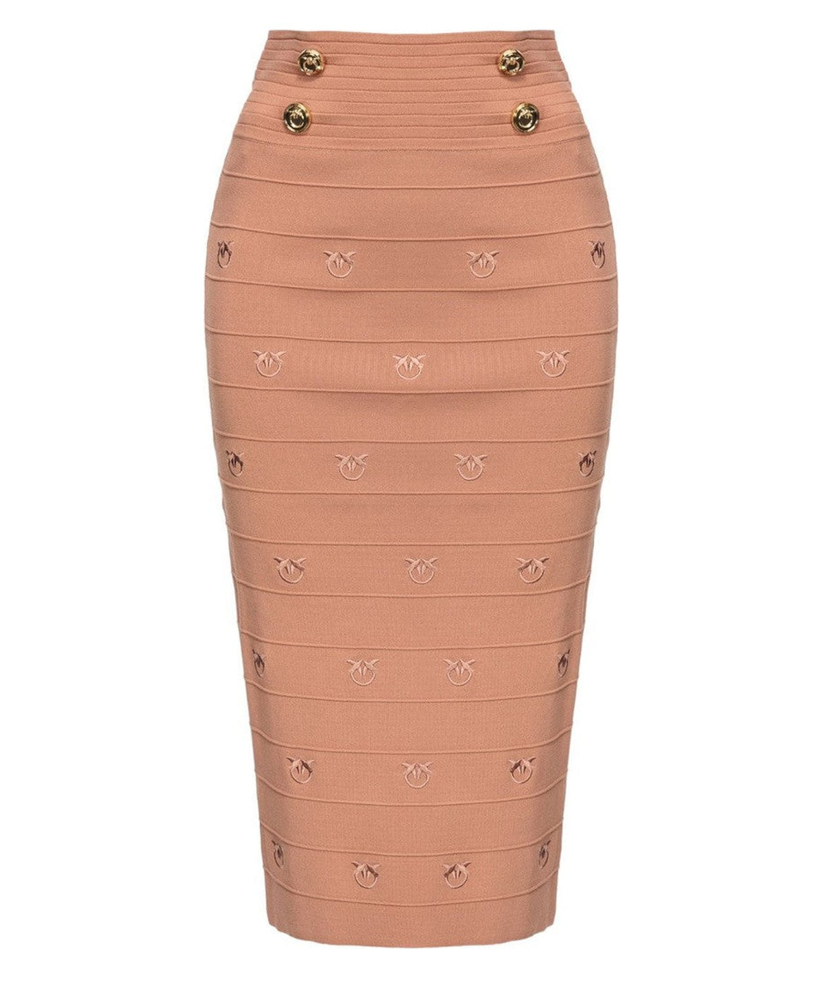 Gonna Longuette Jacquard Love Birds Stapelia-Pinko-Gonne-Vittorio Citro Boutique