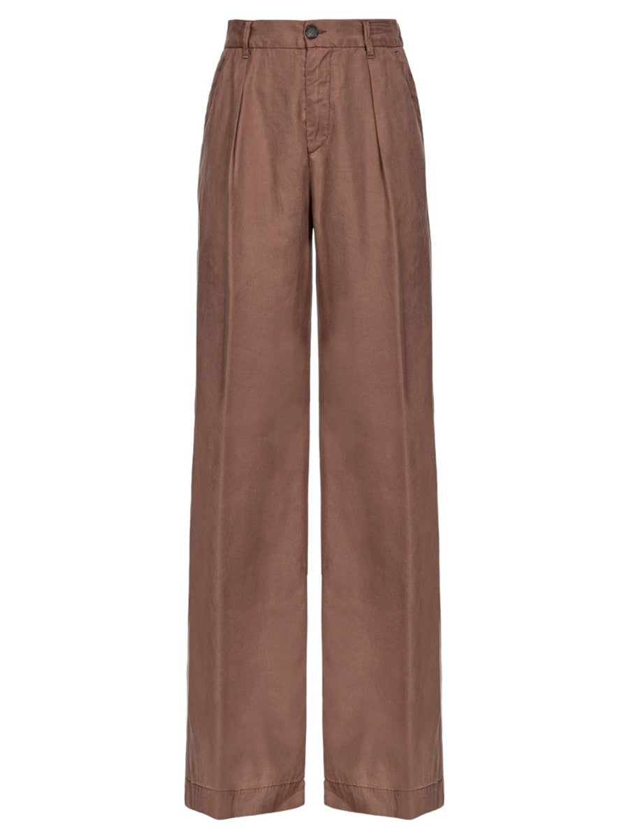 Pantaloni Wide Leg in Lyocell-Pinko-Pantaloni-Vittorio Citro Boutique