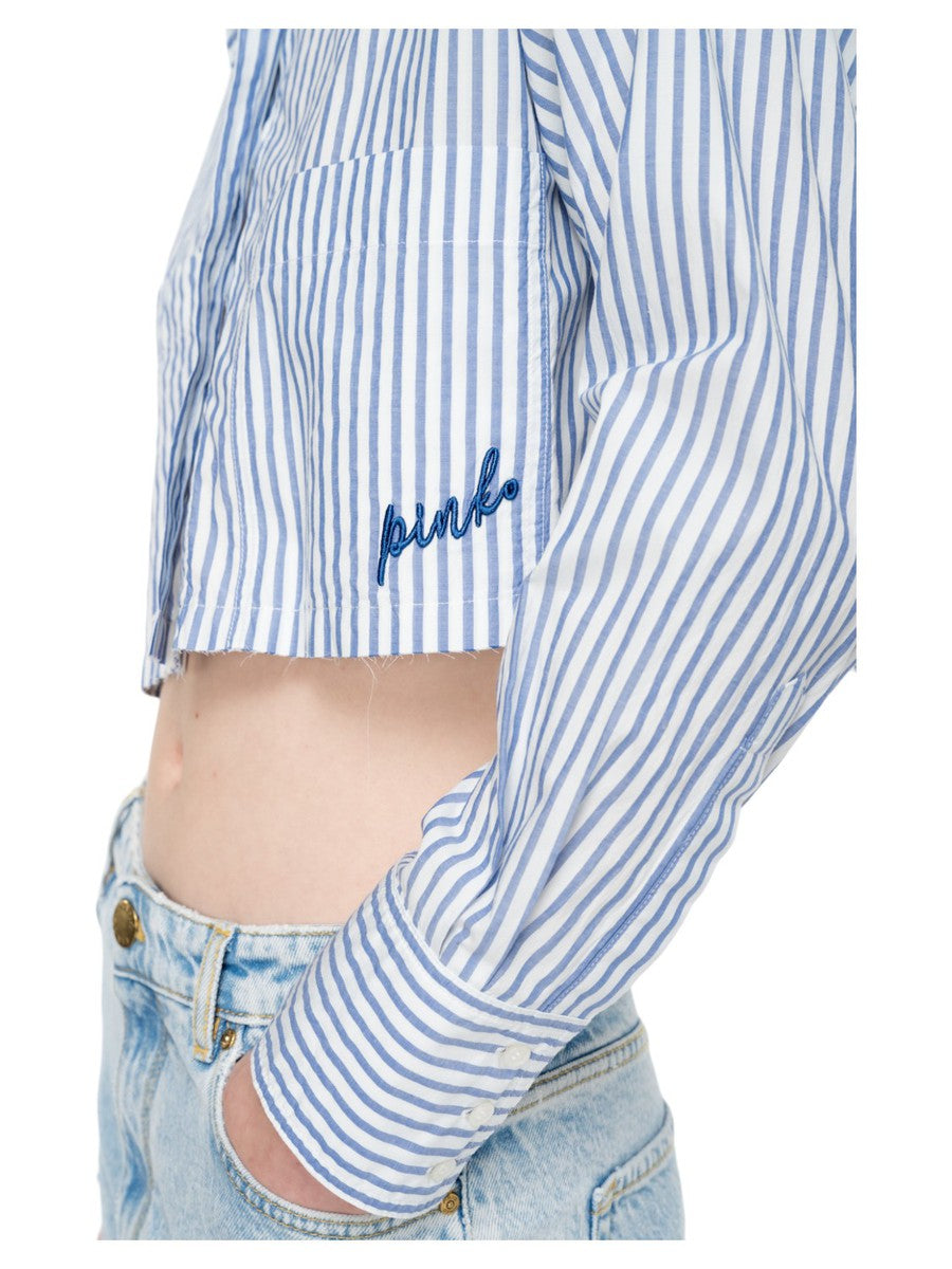 Camicia Pergusa Crop a Righe-Pinko-Camicie-Vittorio Citro Boutique