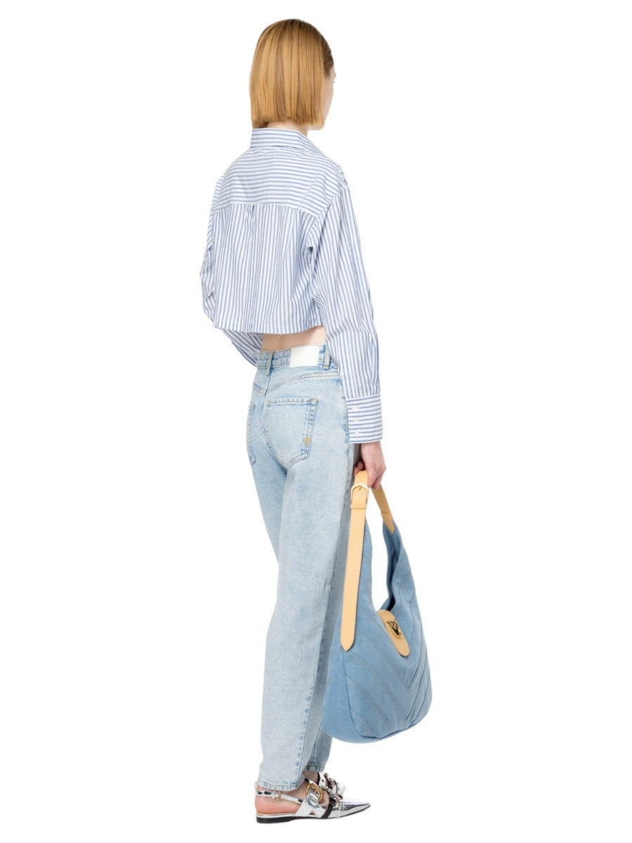 Camicia Pergusa Crop a Righe-Pinko-Camicie-Vittorio Citro Boutique