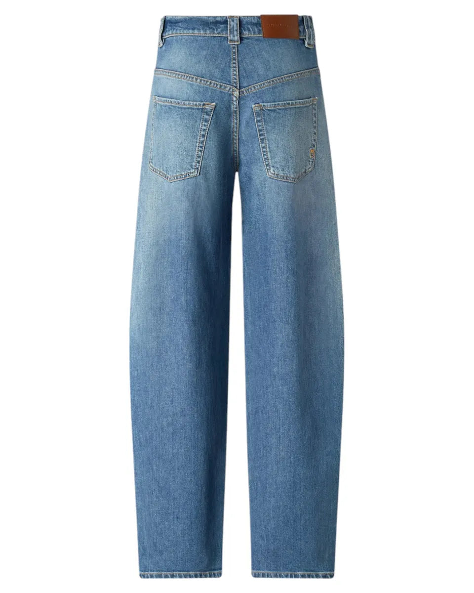 Jeans Balloon Fit a Vita Alta Golden Wash in Denim Stretch-Pinko-Jeans-Vittorio Citro Boutique