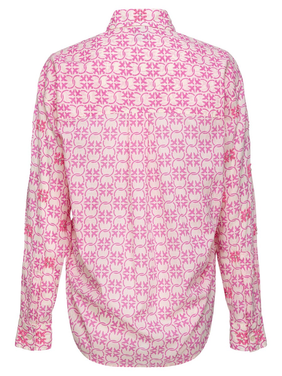 Camicia Cureti in Mussola Monogram Ricamata-Pinko-Camicie-Vittorio Citro Boutique