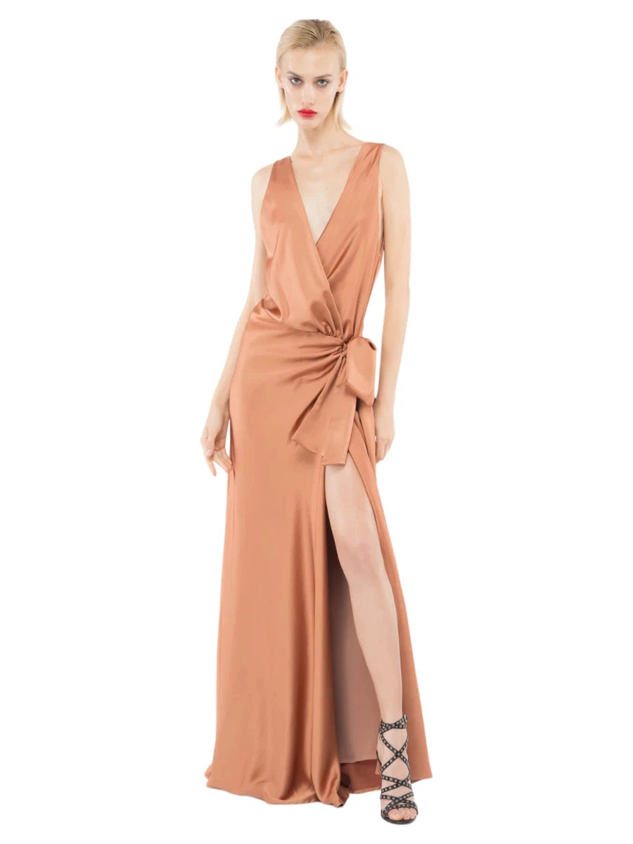 Abito Svasato Volpicella con Scollo a V-Abiti-Pinko-Vittorio Citro Boutique