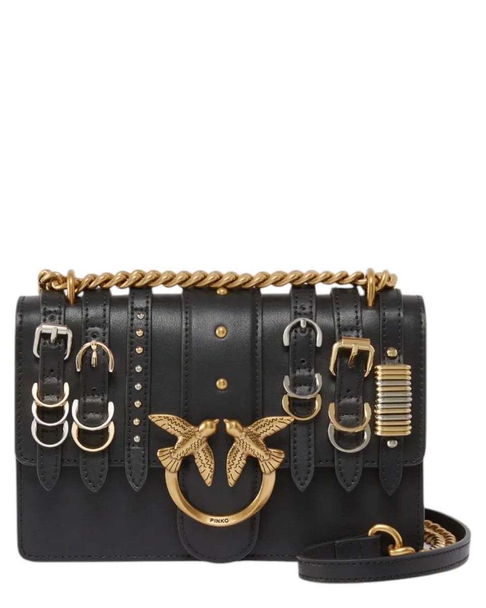 Mini Love Bag Light Pinko in Pelle con Cinturini e Tracolla Regolabile-Pinko-Borse a spalla-Vittorio Citro Boutique