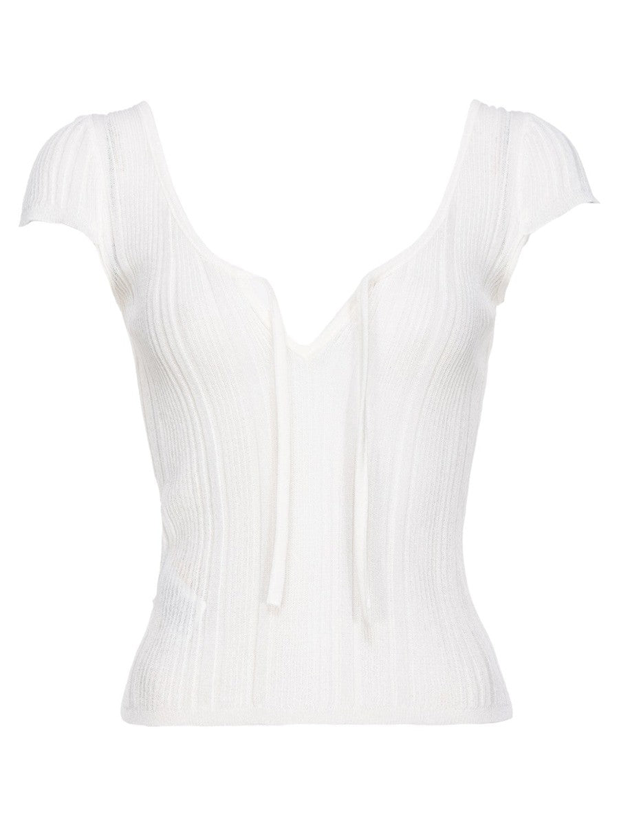 Top Venom con Frange e Cut Out in Maglia a Costine-Top-Pinko-Vittorio Citro Boutique