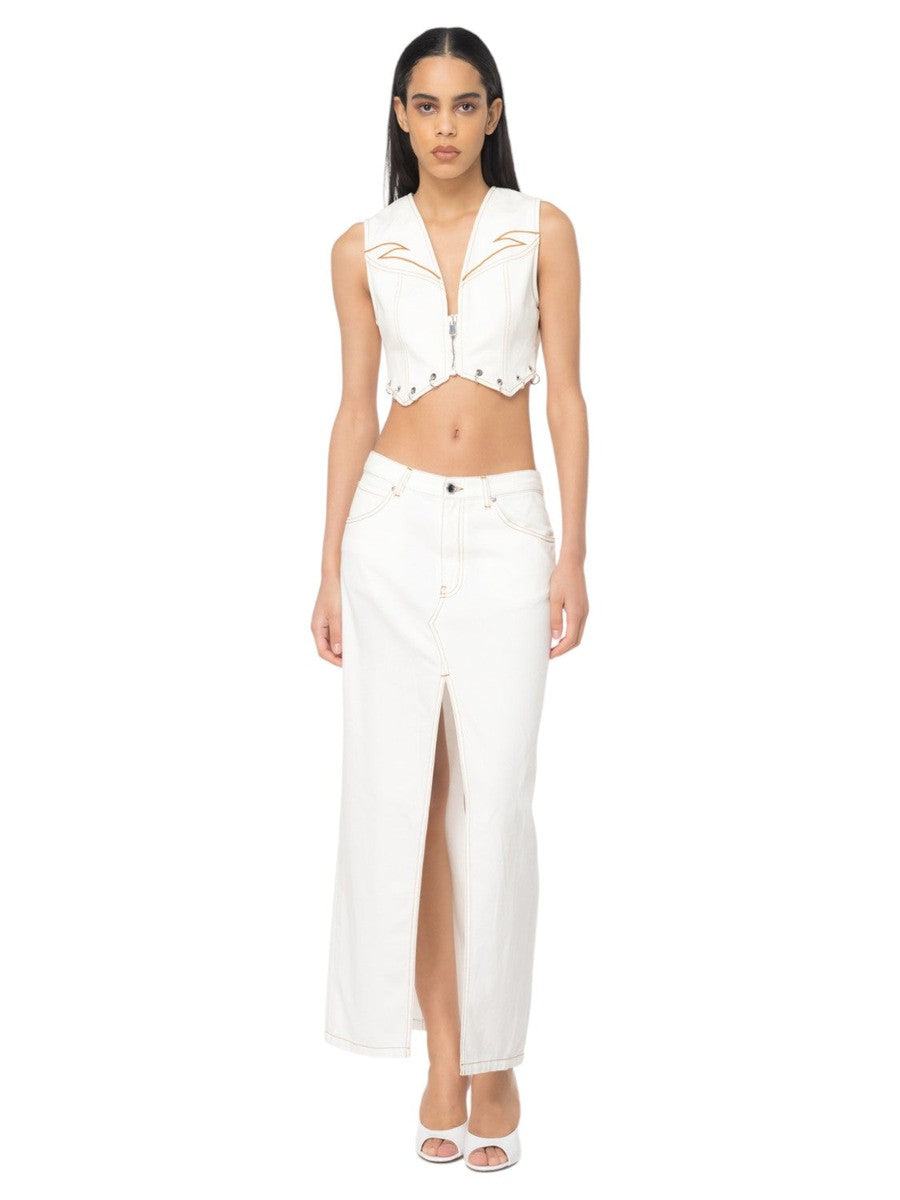 Maxi Gonna "Riders" con Ricamo Tribale e Spacco Centrale-Pinko-Gonne-Vittorio Citro Boutique