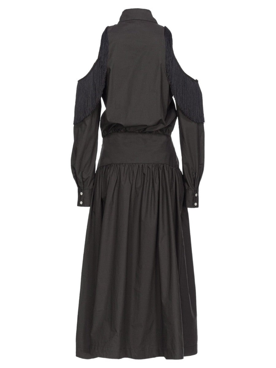 Chemisier HAZZARD Elegante con Spalle Scoperte e Frange-Pinko-Abiti-Vittorio Citro Boutique