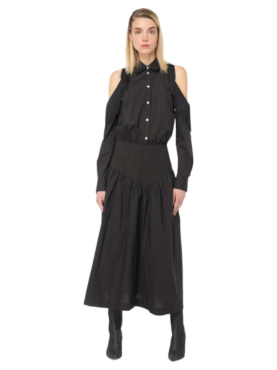 Chemisier HAZZARD Elegante con Spalle Scoperte e Frange-Pinko-Abiti-Vittorio Citro Boutique