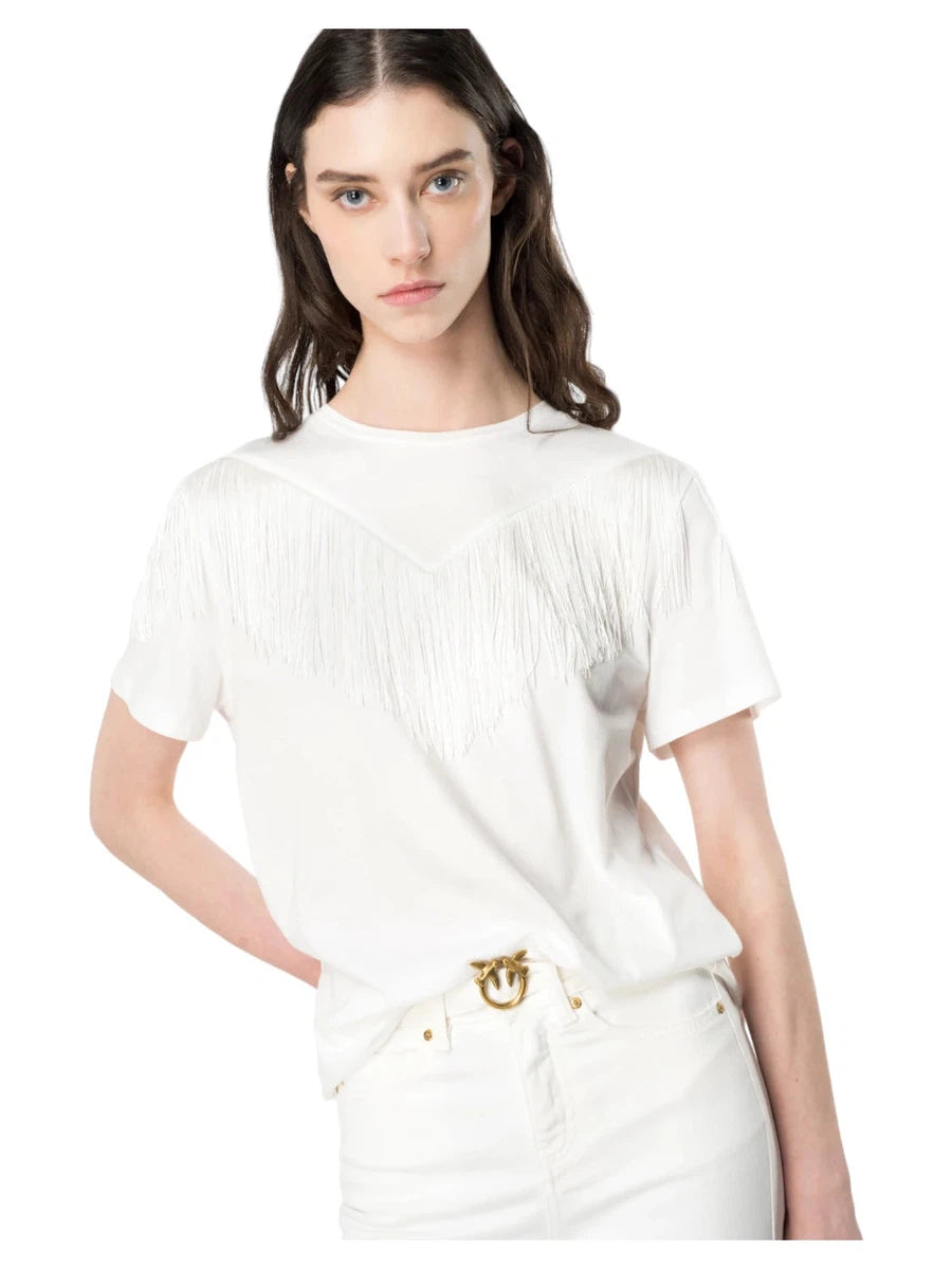 T-shirt Under World con Frange-Pinko-T-shirt-Vittorio Citro Boutique