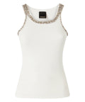 Coriandoli Tank Top PINKO con Ricami Gioiello