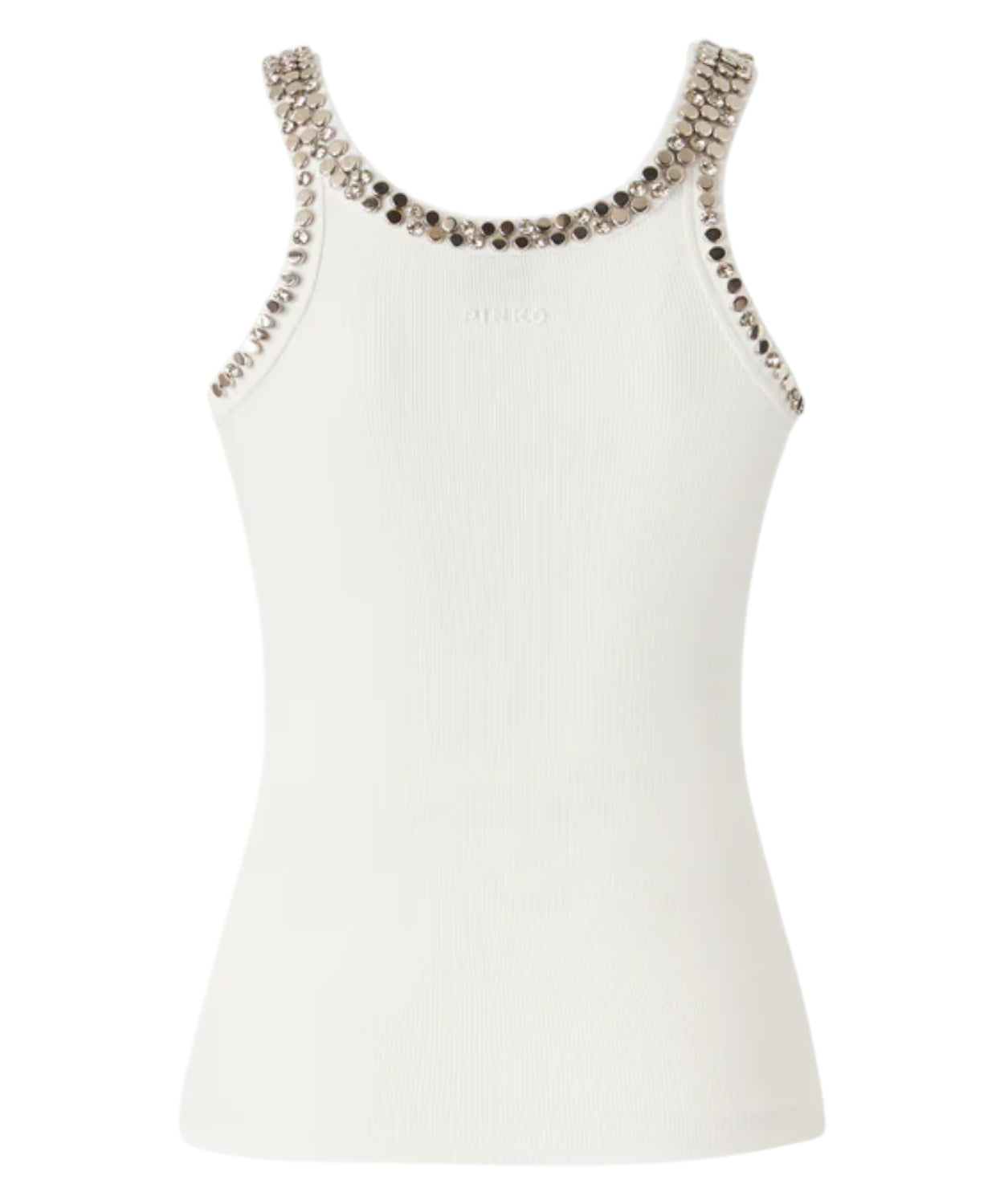 Coriandoli Tank Top PINKO con Ricami Gioiello