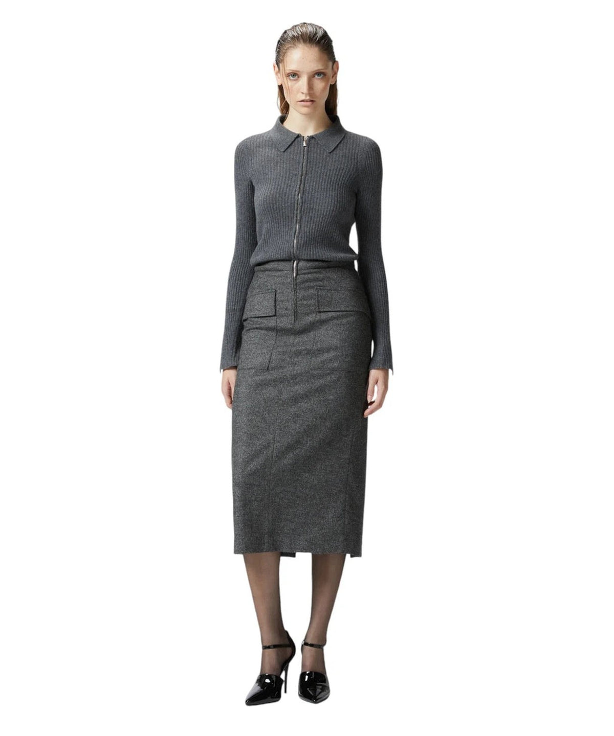 Abito effetto due pezzi maglia e gonna-Pinko-Abiti-Vittorio Citro Boutique