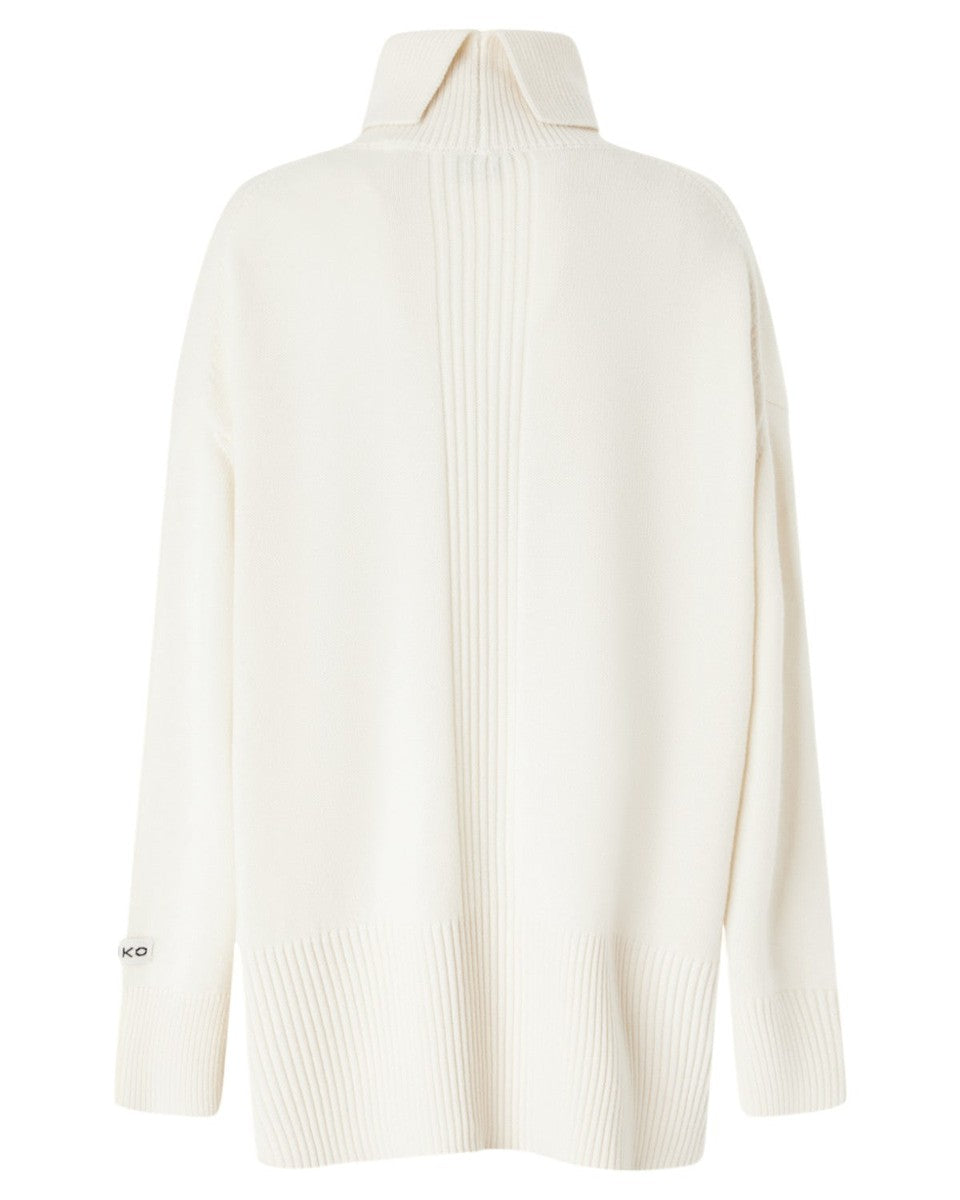 【新品未使用】akio AO-74 short length 2way knit DROP NEEDLE RIB STRIPE ASYMMETRIC HEM PULLOVER(S Khaki