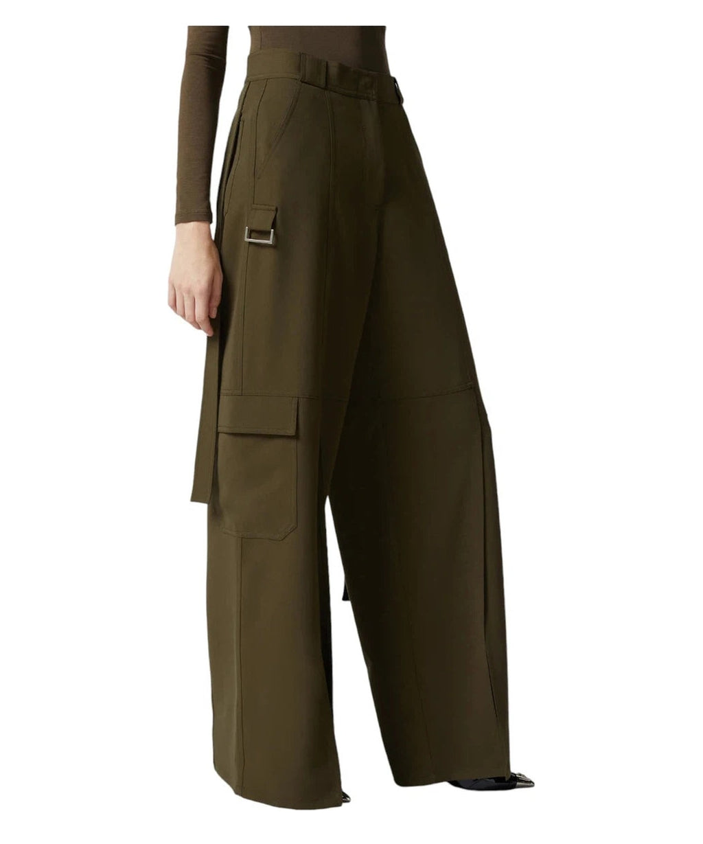 Pantaloni Pelaggi Cargo Fluidi a Gamba Ampia-Pinko-Pantaloni-Vittorio Citro Boutique
