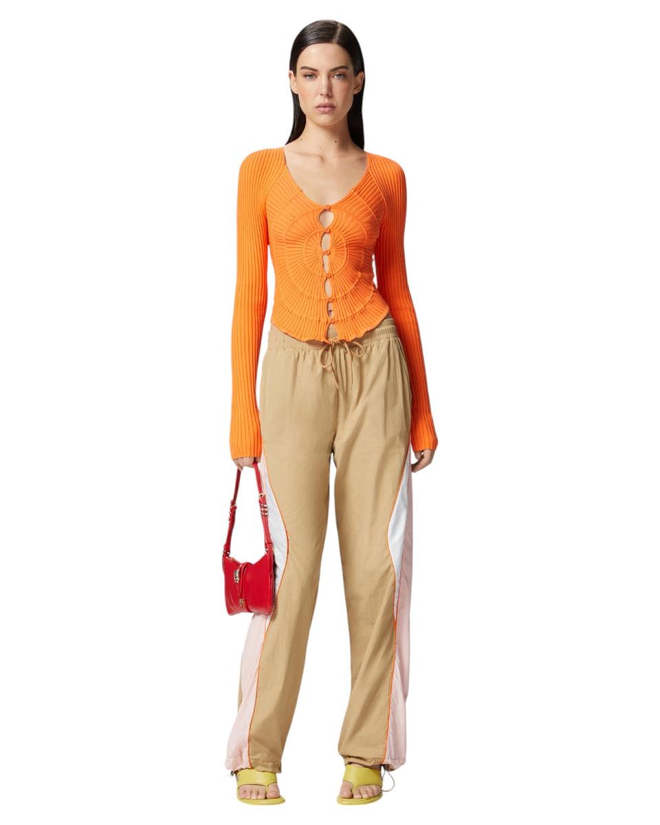 Cardigan Aderente a Costine con Motivo Sunny e Bottoni-Pinko-Maglieria-Vittorio Citro Boutique