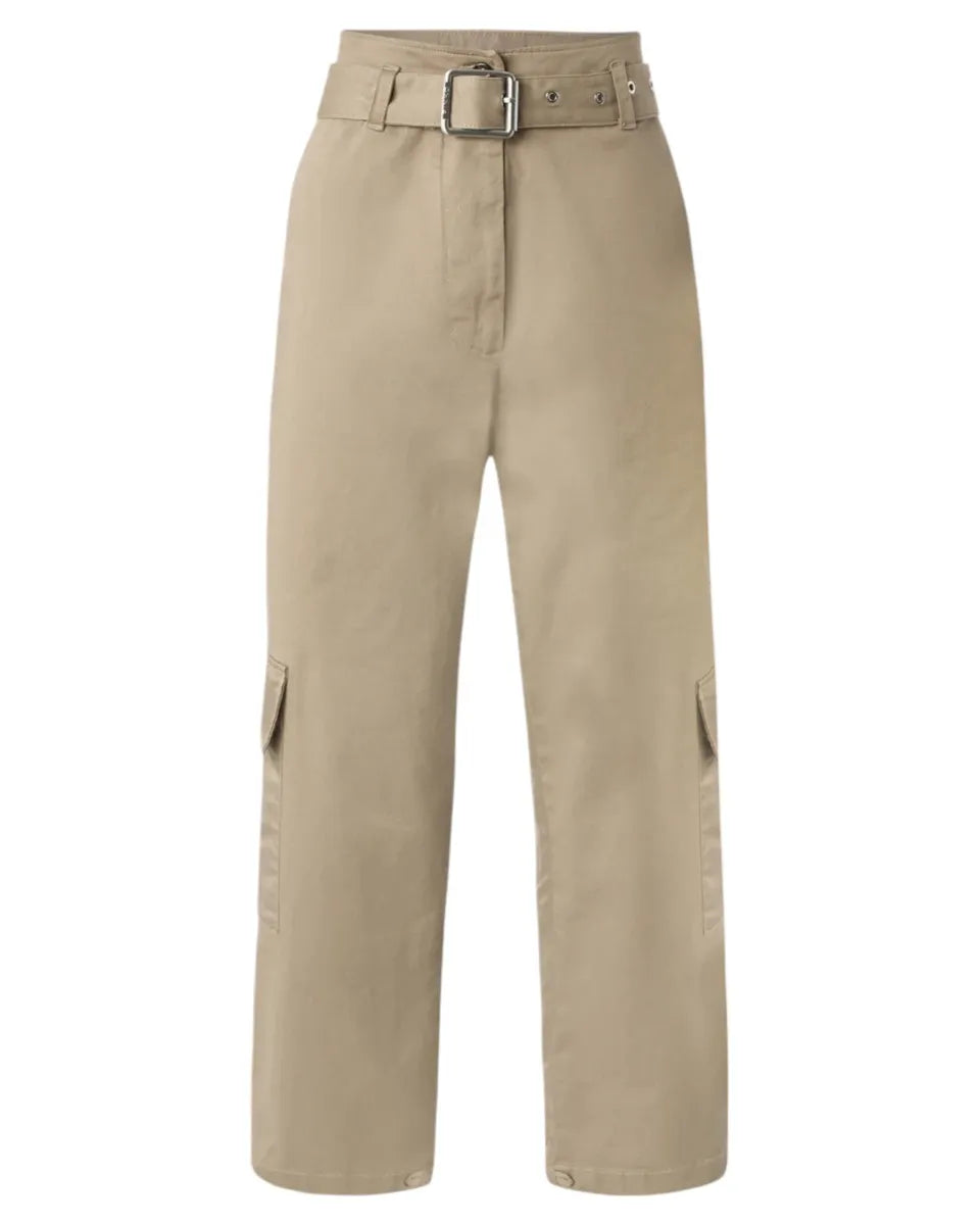 Pantaloni cargo slouchy a vita alta con cintura-Pinko-Pantaloni-Vittorio Citro Boutique