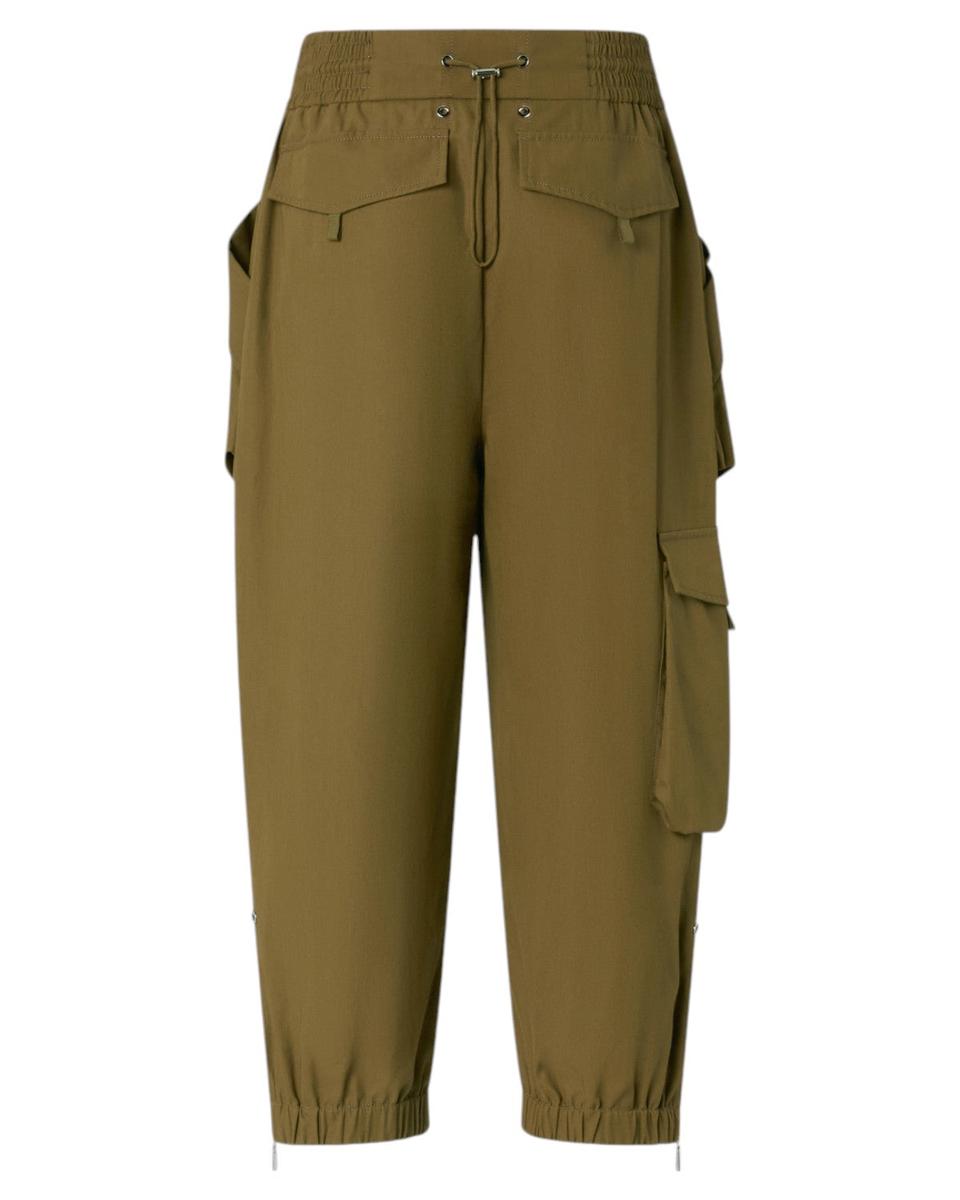 Pantaloni Cargo Donna in Cotone Leggero con Maxi Tasche e Zip alla Caviglia-Pinko-Pantaloni-Vittorio Citro Boutique