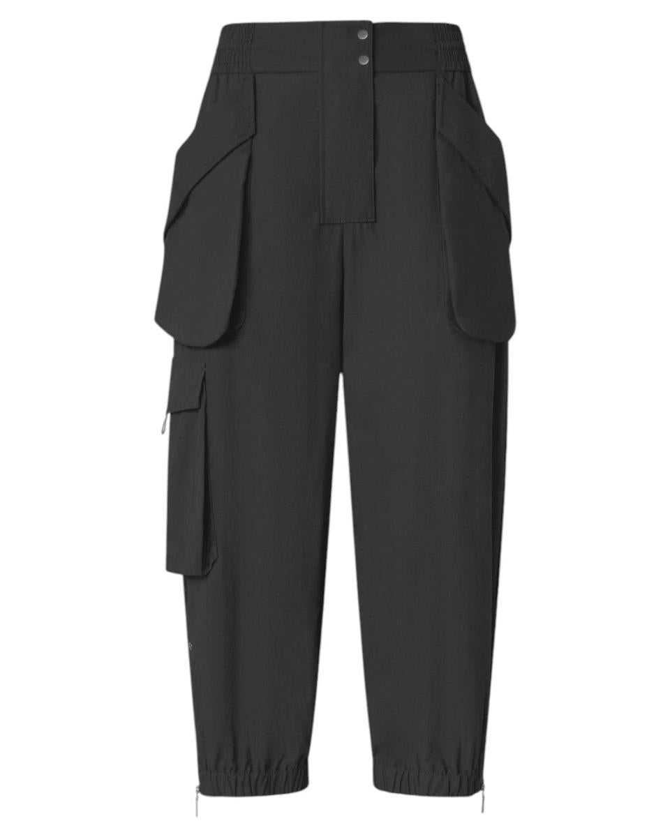 Pantaloni Cargo Donna in Cotone Leggero con Maxi Tasche e Zip alla Caviglia-Pinko-Pantaloni-Vittorio Citro Boutique