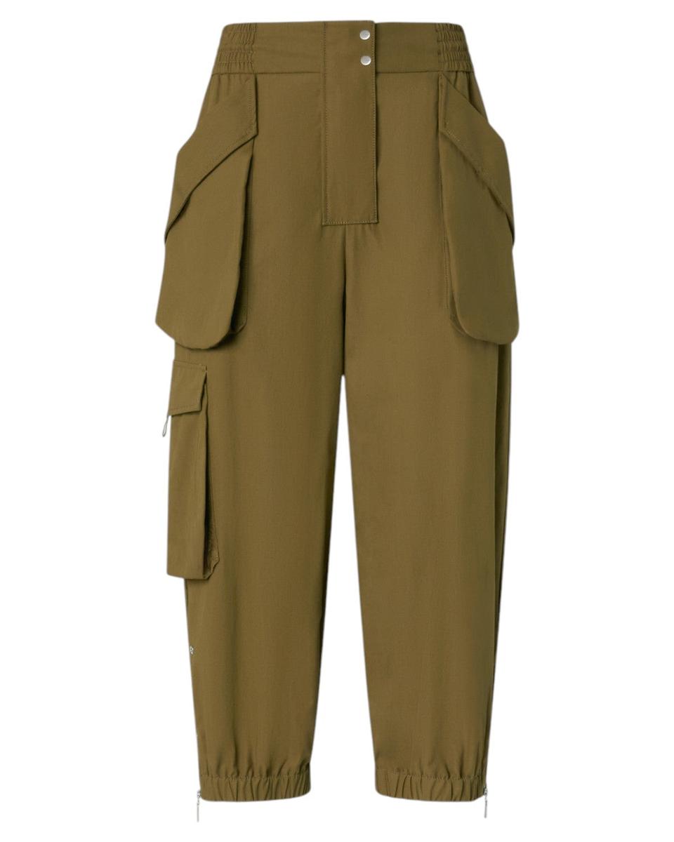 Pantaloni Cargo Donna in Cotone Leggero con Maxi Tasche e Zip alla Caviglia-Pinko-Pantaloni-Vittorio Citro Boutique