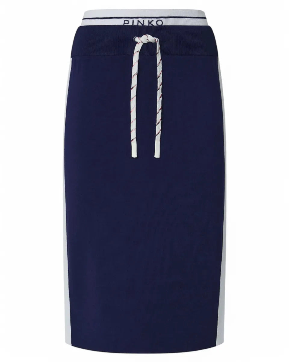 Gonna Pencil in Felpa con Banda Laterale-Pinko-Gonne-Vittorio Citro Boutique