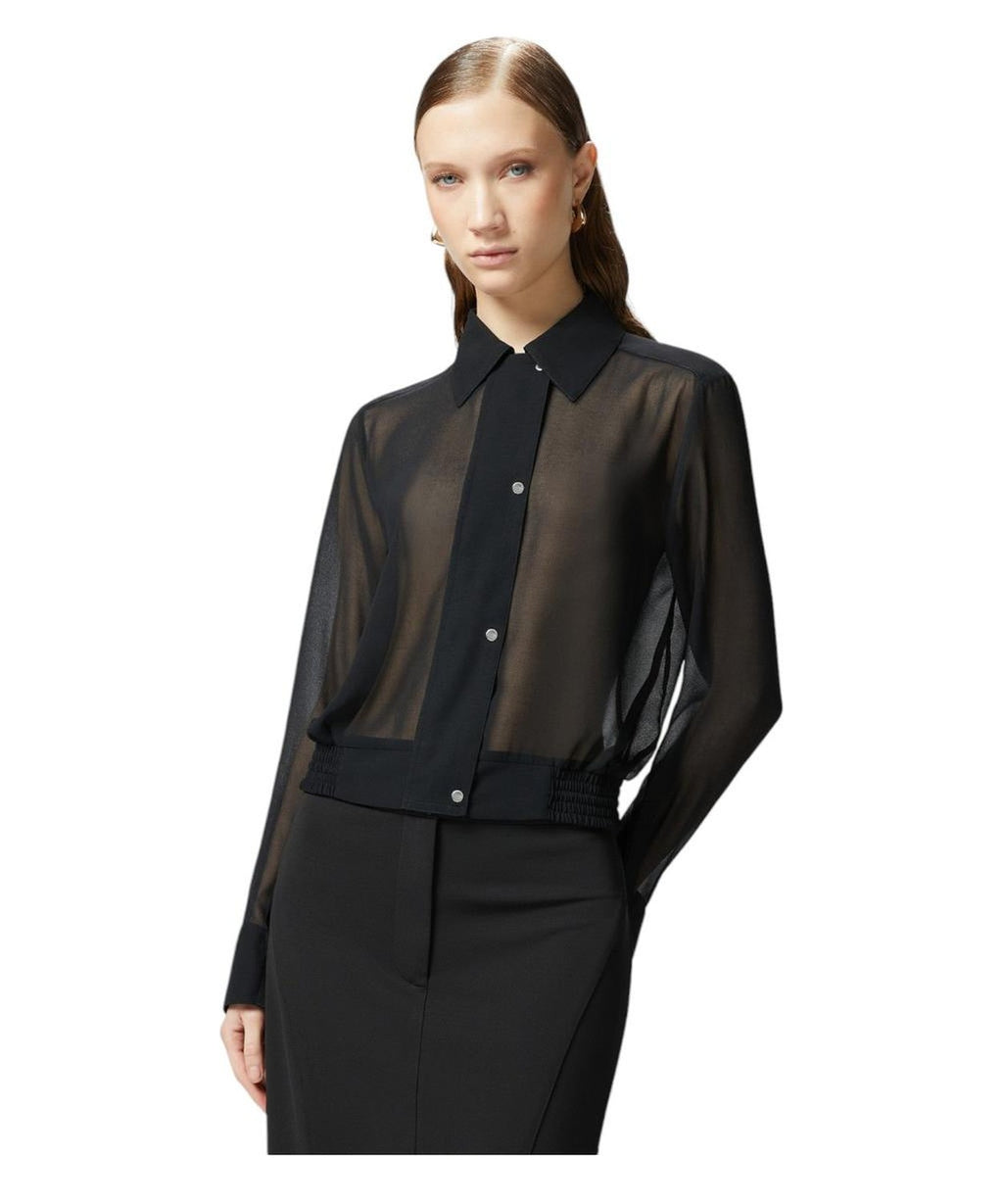 Camicetta in Georgette Leggera con Linea Bomber-Pinko-Camicie-Vittorio Citro Boutique