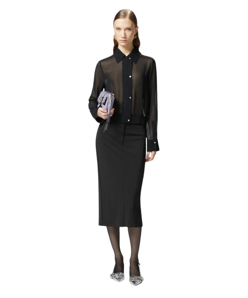 Camicetta in Georgette Leggera con Linea Bomber-Pinko-Camicie-Vittorio Citro Boutique