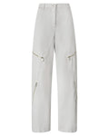 Pantaloni Larghi in Cotone Gabardina con Zip Metalliche-Pinko-Pantaloni-Vittorio Citro Boutique
