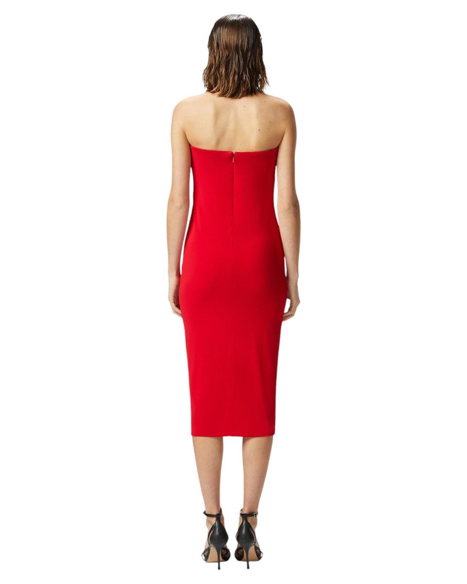 Abito Midi da Sera Cenerino con Scollo Sagomato Drappeggiato-Pinko-Abiti-Vittorio Citro Boutique