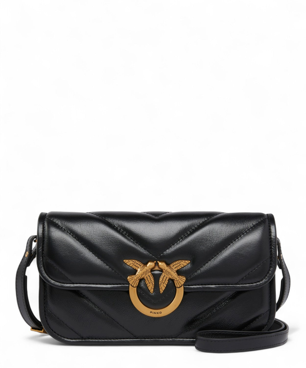 Love Bag Box Baguette Big in pelle chevron-Pinko-Borse a spalla-Vittorio Citro Boutique