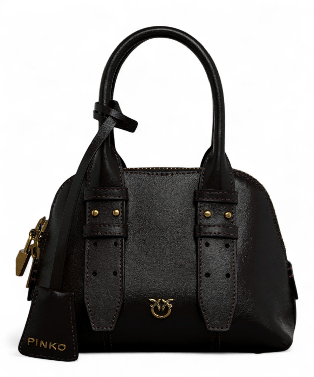 Borsa a Mano Escape in Pelle Effetto Vernice PINKO-Pinko-Borse a mano-Vittorio Citro Boutique