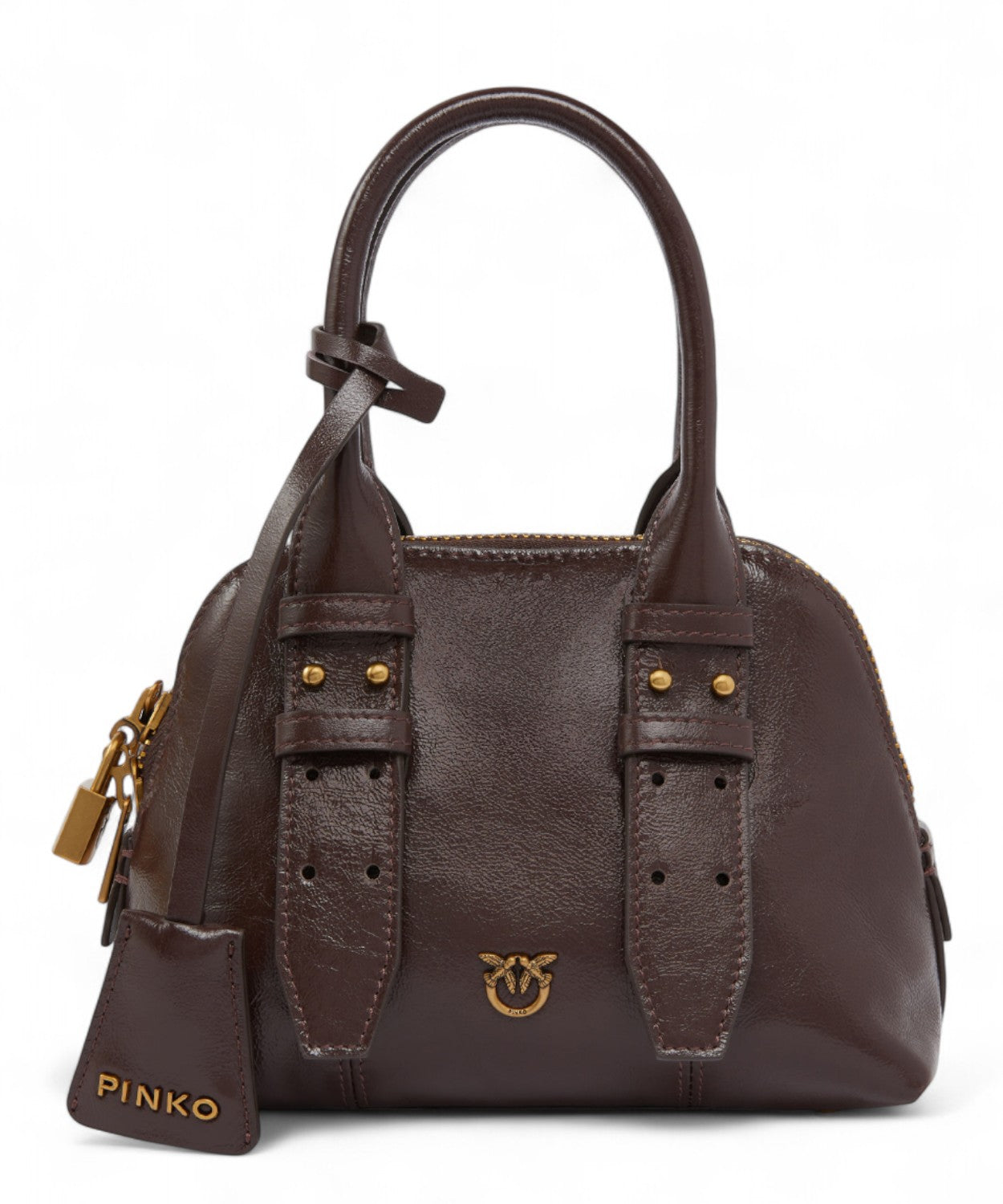 Borsa a Mano Escape in Pelle Effetto Vernice PINKO-Pinko-Borse a mano-Vittorio Citro Boutique