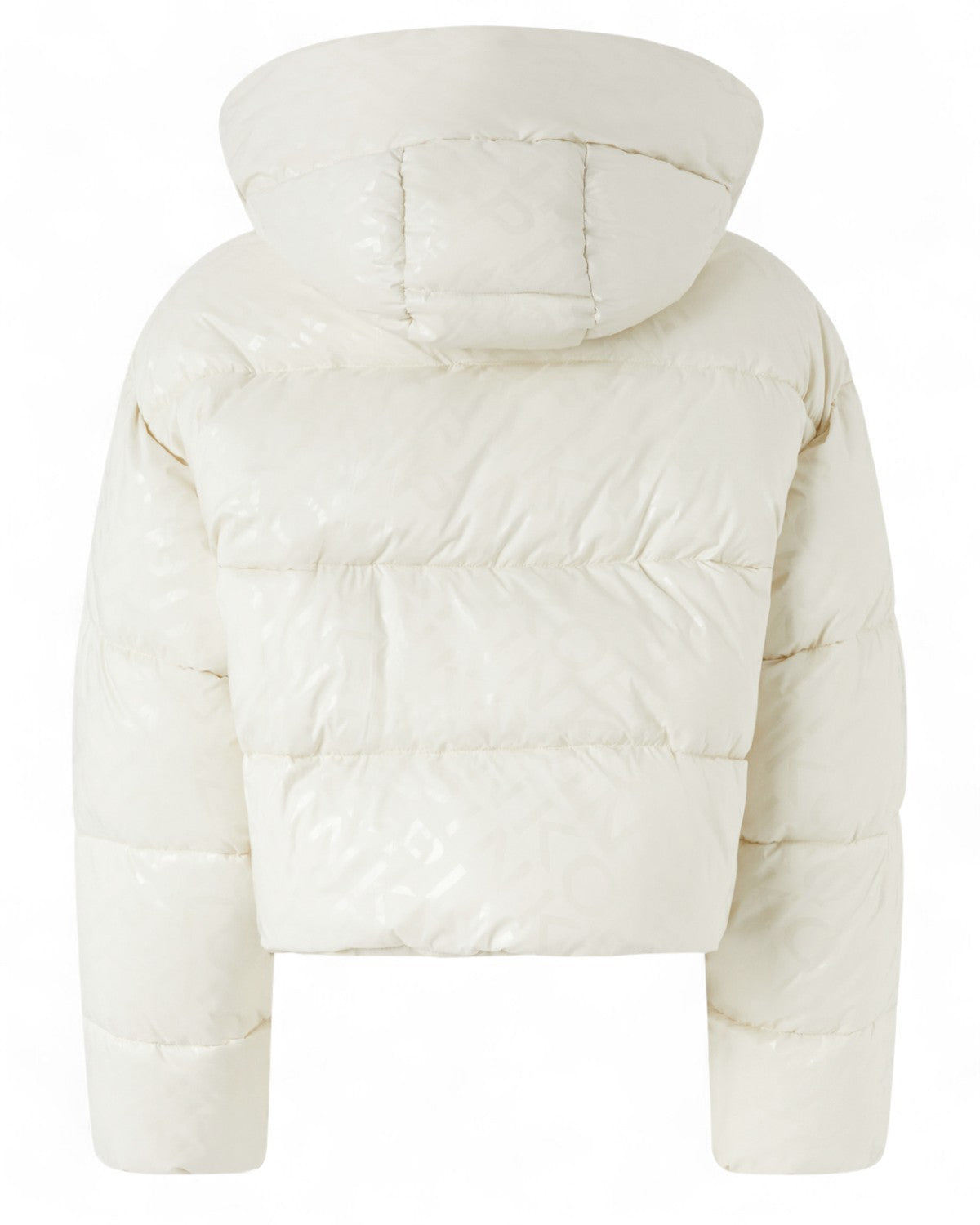 Piumino corto con stampa logo all over-Pinko-Piumini-Vittorio Citro Boutique