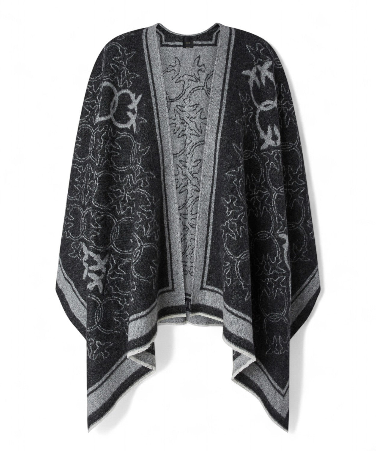 Mantella Pinko in misto lana con motivo Love Birds-Pinko-Sciarpe & stole-Vittorio Citro Boutique