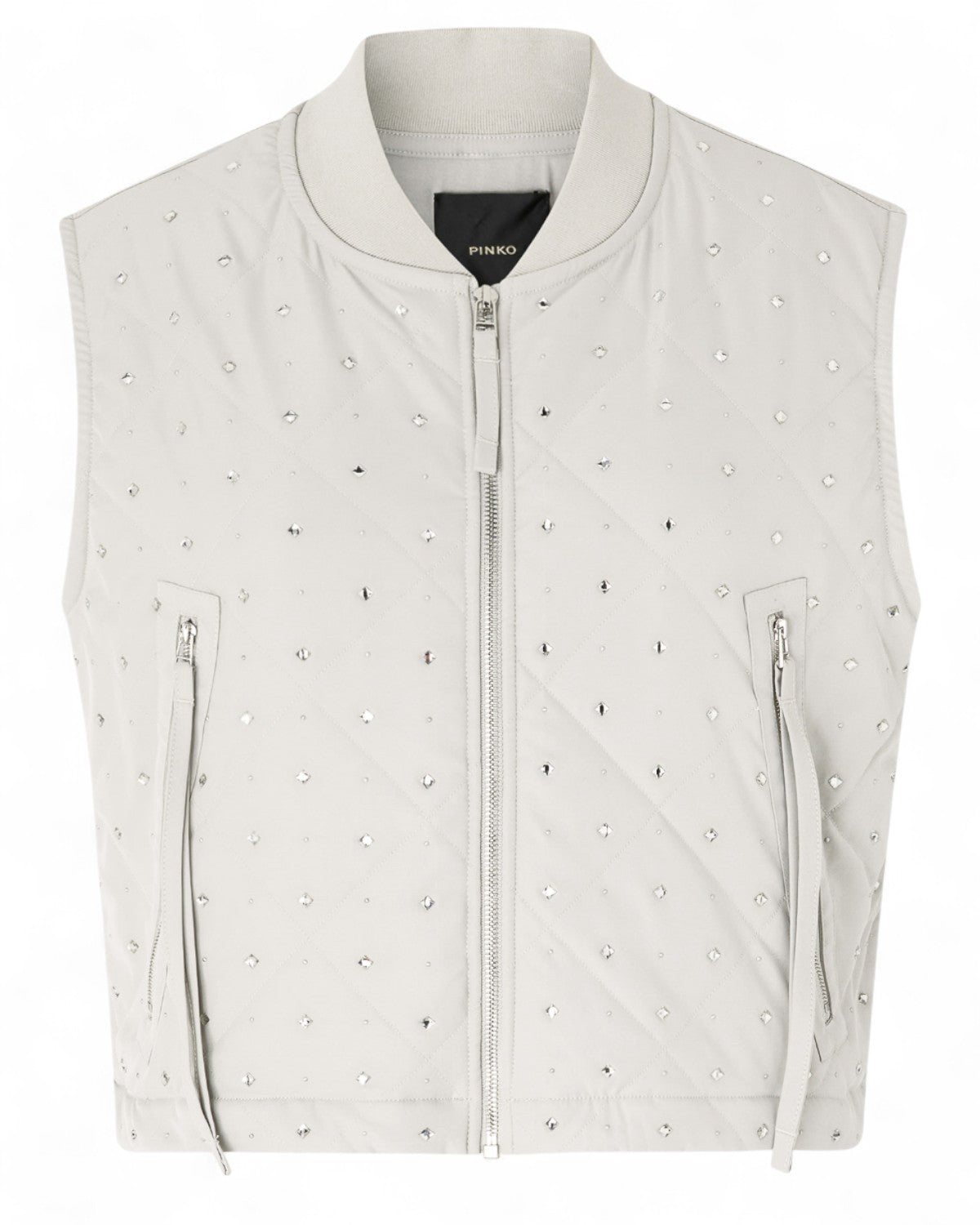 Gilet trapuntato con strass e borchie-Pinko-Gilet-Vittorio Citro Boutique