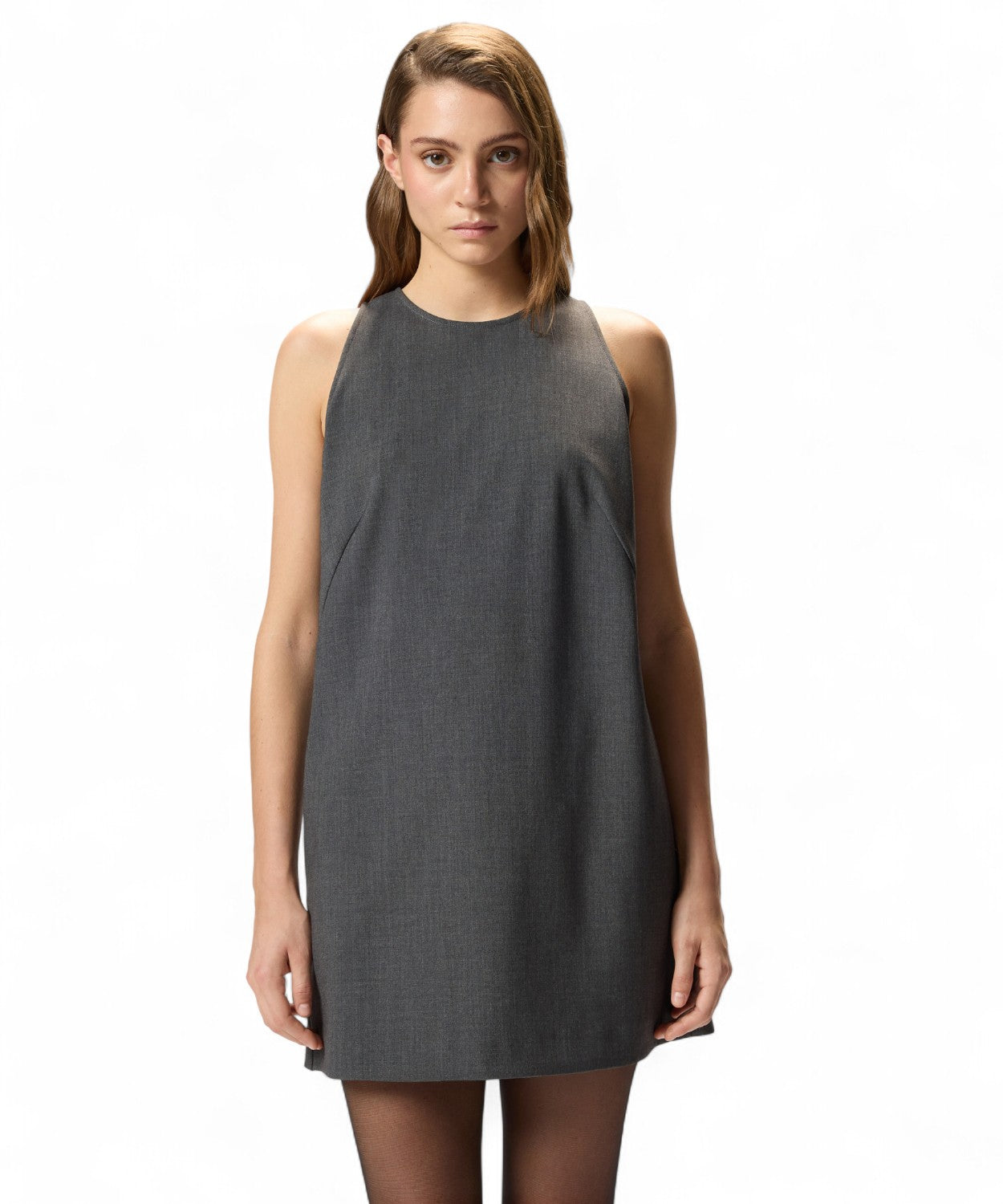 Tuta corta effetto abito in tela mélange-Pinko-Abiti-Vittorio Citro Boutique