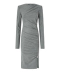 Vestito midi aderente in flanella con drappeggio-Pinko-Abiti-Vittorio Citro Boutique