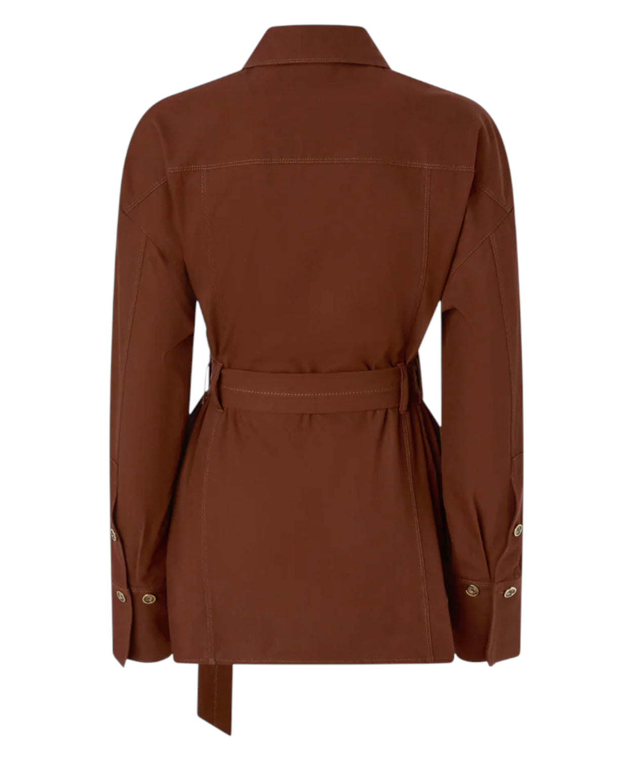 Giacca Lunga PINKO in Twill con Cintura