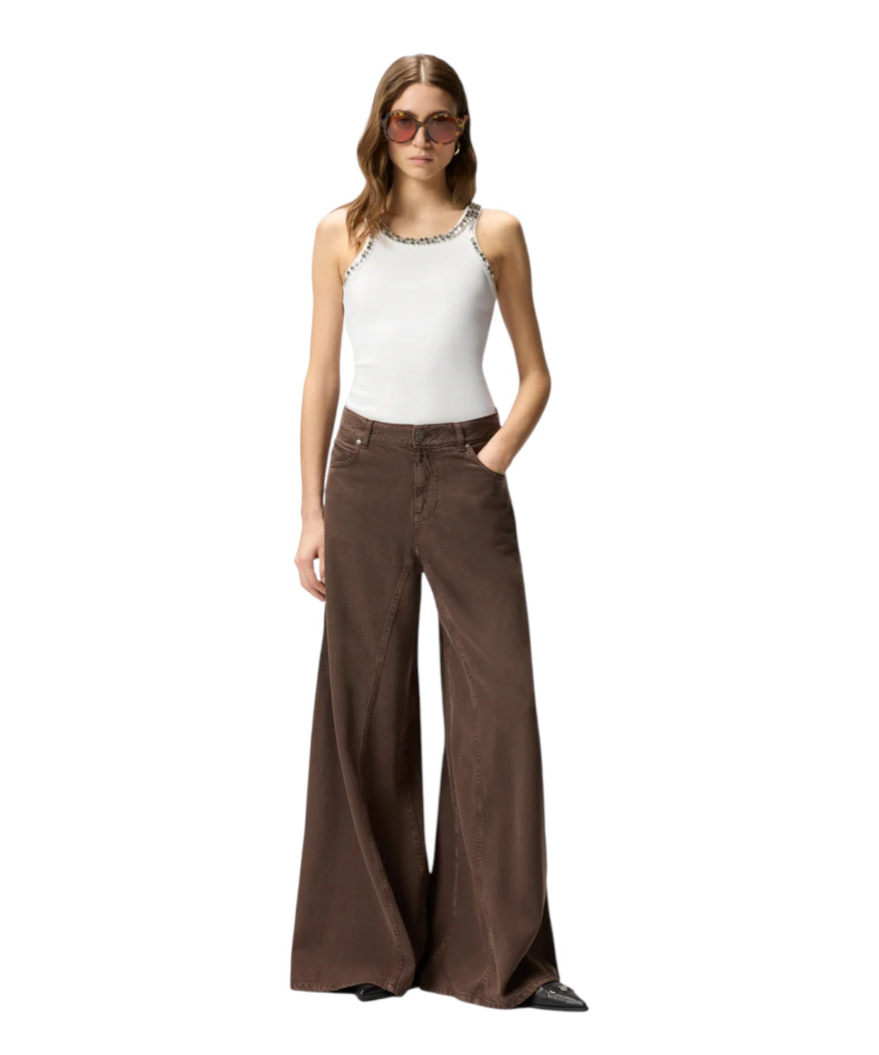 Jeans Winona Super Wide Leg in Bull Denim