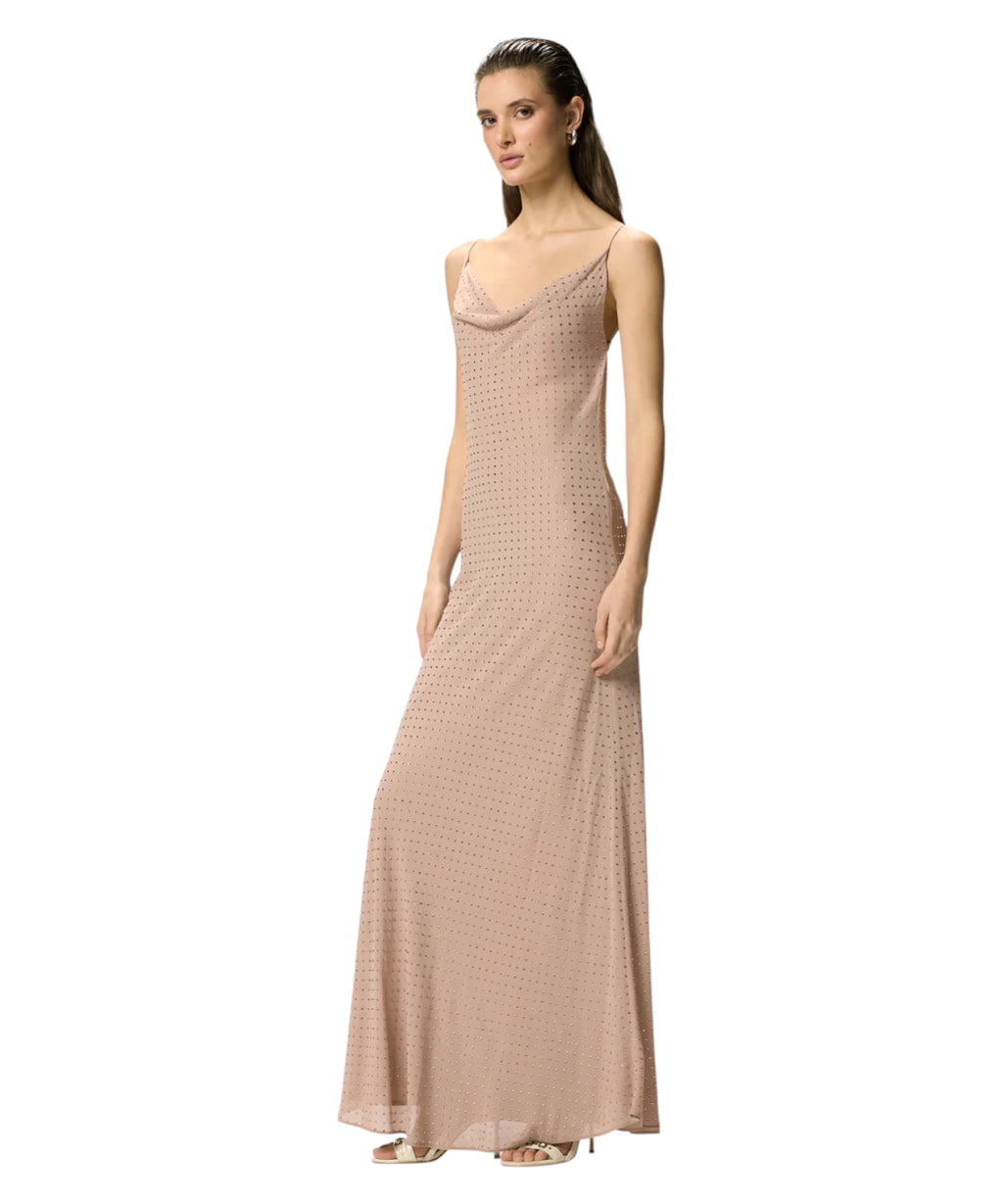 Abito Lungo Slipdress PINKO con Strass